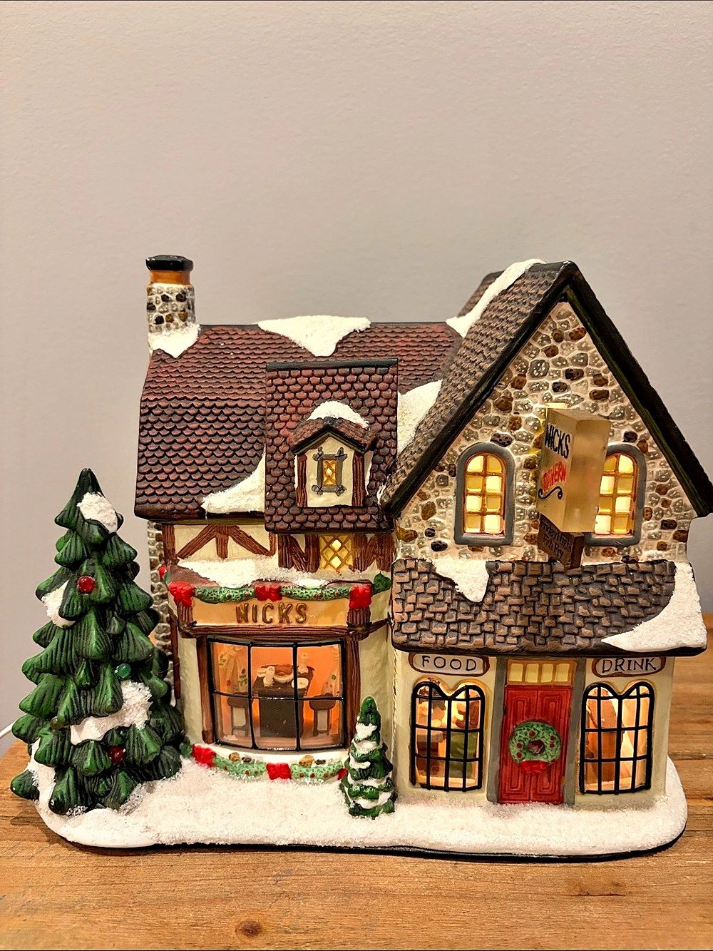 St. Nicholas Square Village Nick's Tavern Lighted Holiday Village Building Decor - Picture 1 of 16